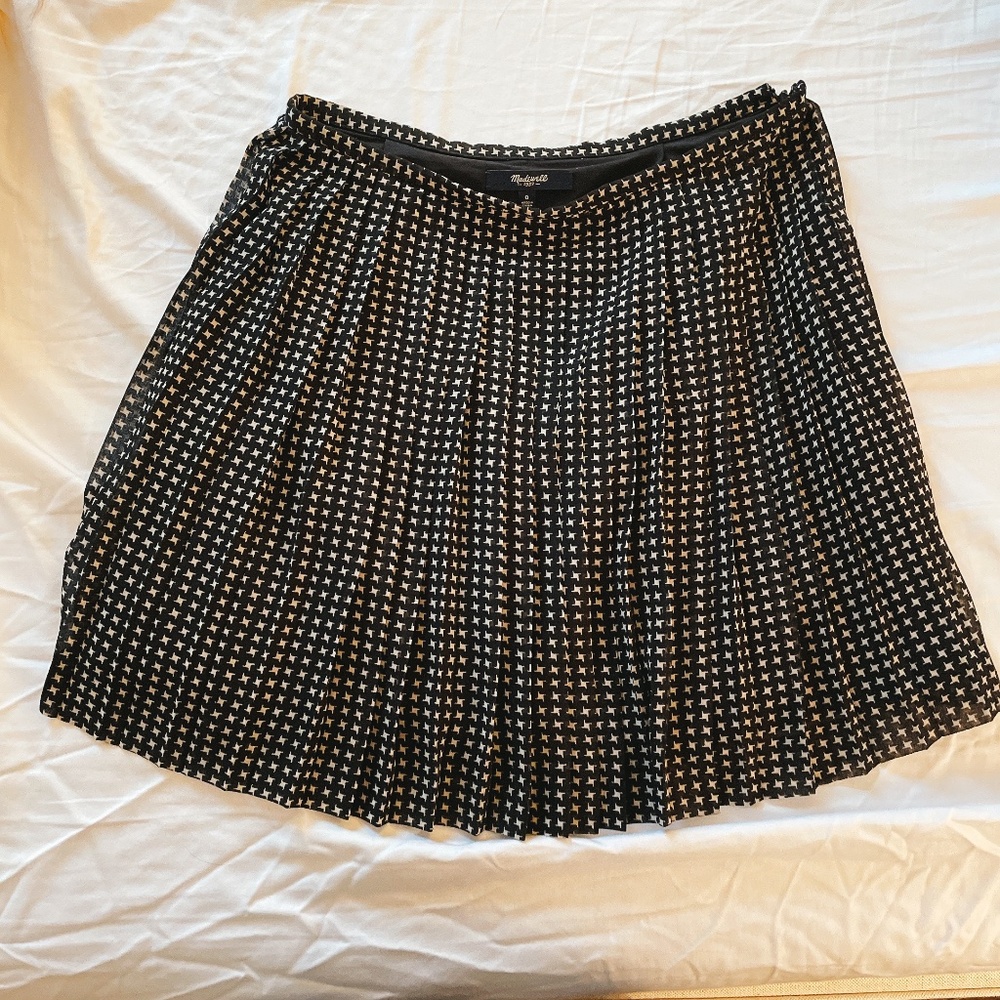 Madewell Pleated Skirt With Print